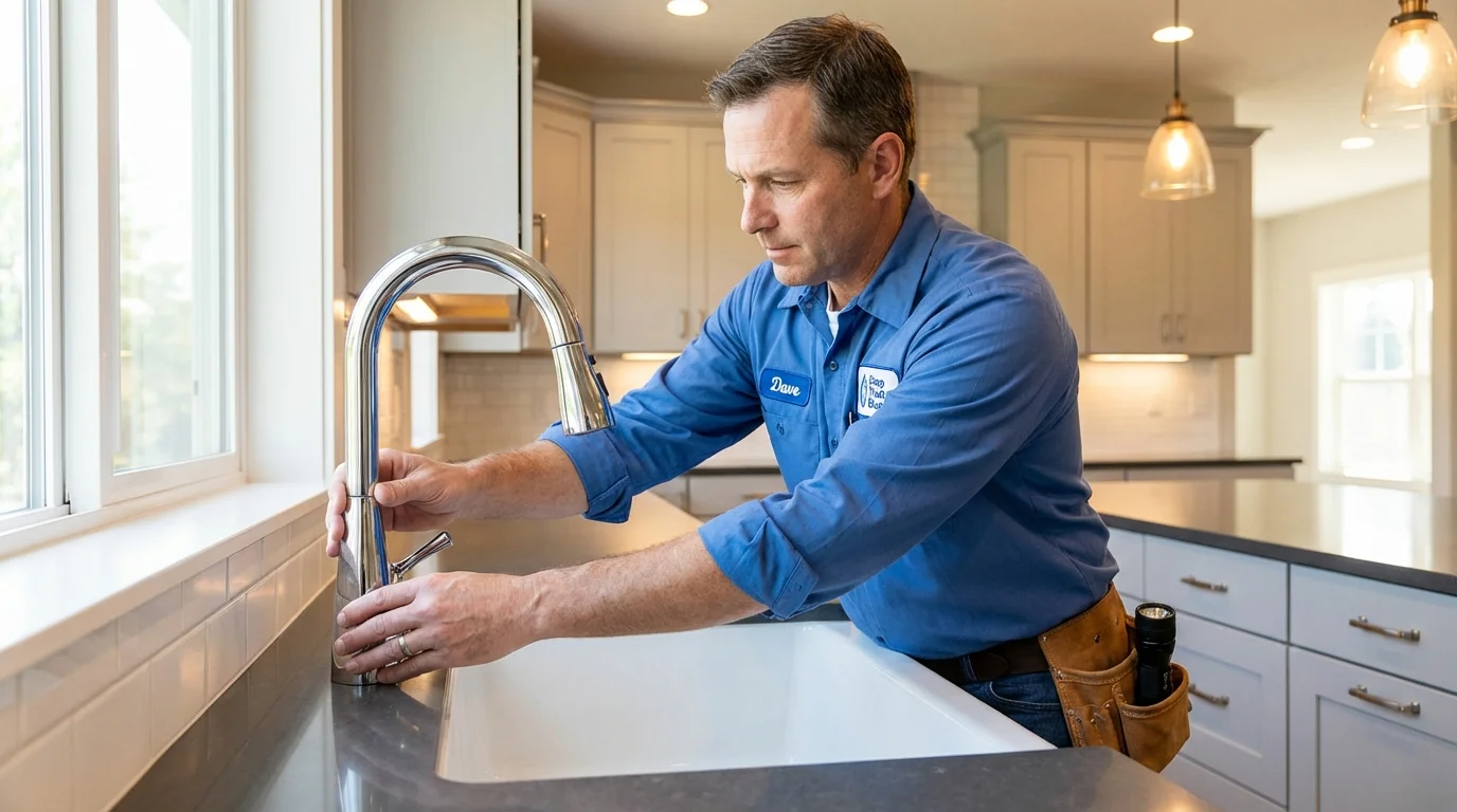 Kitchen faucet installation by Johns Plumbing LLC in Canisteo