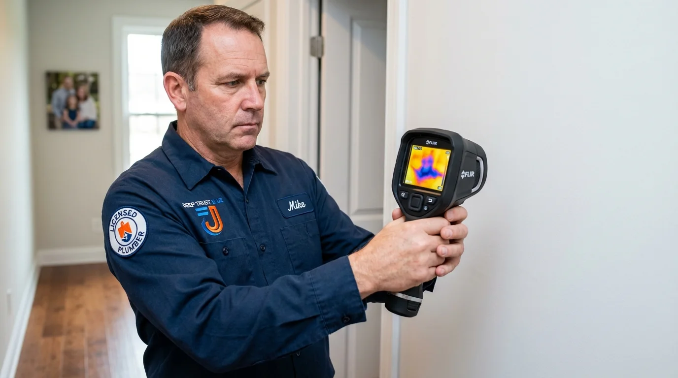 Thermal imaging leak detection by Johns Plumbing LLC in Canisteo